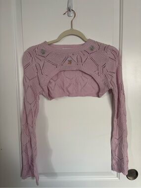 Freshman 1996 Light Openwork Knit Sweater